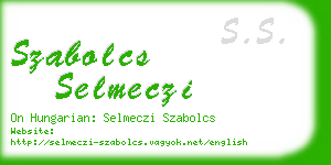 szabolcs selmeczi business card